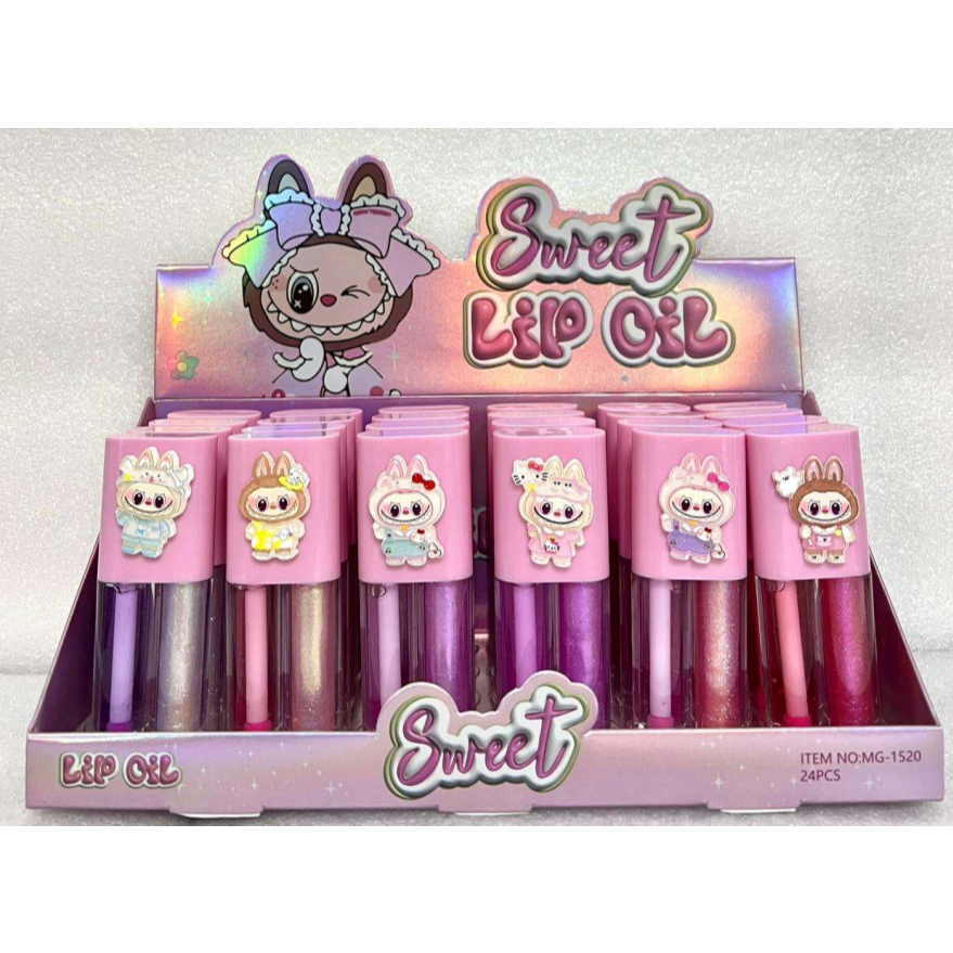 KIT 3/6 Gloss Lilo labubu rosa 2 em 1 - LANÇAMENTO Dia das Crianças