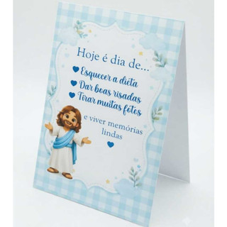 PLAQUINHA DE MESA JESUS MELHOR AMIGO AZUL