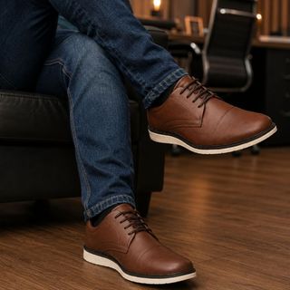 Sapato Masculino Social Couro Legítimo Slip On Casual Sem Cadarço Confortável Solado Antiderrapante