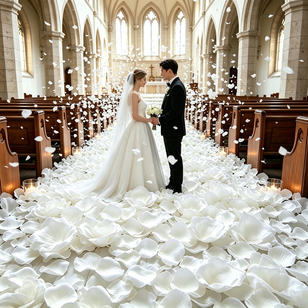 1000-4000 Pétalas De Rosas Artificiais Branca ou Vermelha Casamento Festas Noivas Decoração Kit Romântico — imagem 2 de 2