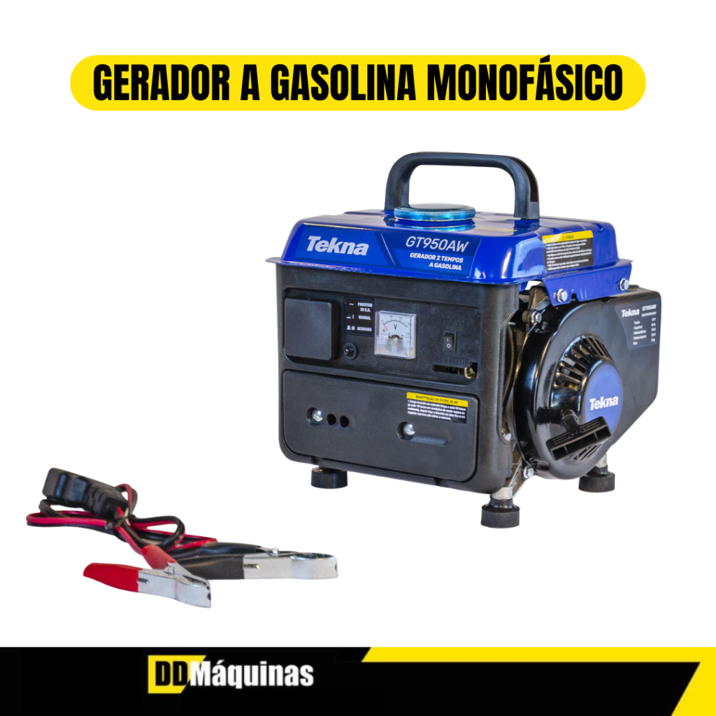 Gerador a Gasolina 700W Monofásico 2T GT950AW 127V - TEKNA