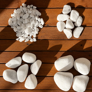 (2kg/5kg/10kg/25kg) Pedra Dolomita Branca Seixo Decorativo –Ideal para Vasos, Jardins e P…