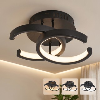 Luminaria Teto Lampada Preta Led Moderna Simples Para Corredor Interno Quarto Casal Sala Cozinha Varanda