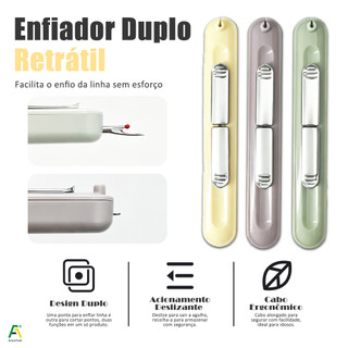 Passador de Linha na Agulha 2 em 1 Costura Cortador de Linha Abridor de Costura Enfiador …