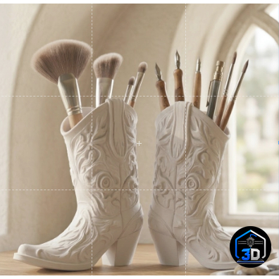 Porta Pincel Maquiagem Bota Country Cowboy Cowgirl