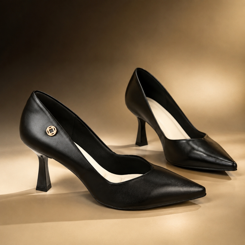 Sapato Feminino Bebecê Salto Elegante Confortável Bico Fino Scarpin