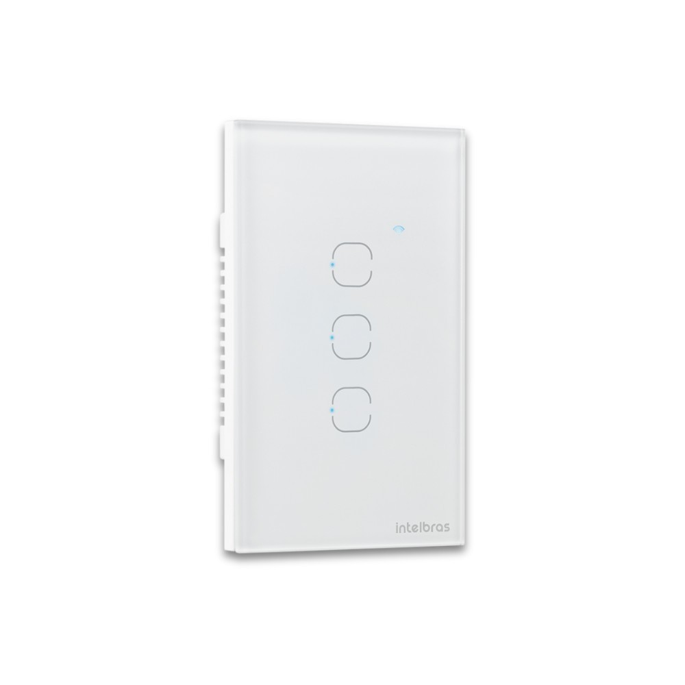 Interruptor Inteligente Wifi Smart Touch 3 Teclas EIW 1003 Branco Intelbras Compatível com Alexa