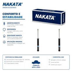 Par Amortecedor Traseiro Corolla 2019 a 2023 Nakata