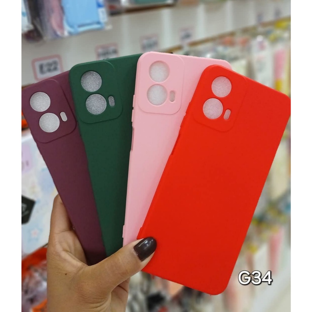 Kit 5 ou 3 Peças Capa Capinha Silicone Aveludado Cor Aleatória Proteção Excelente Qualidade Para MOTOROLA