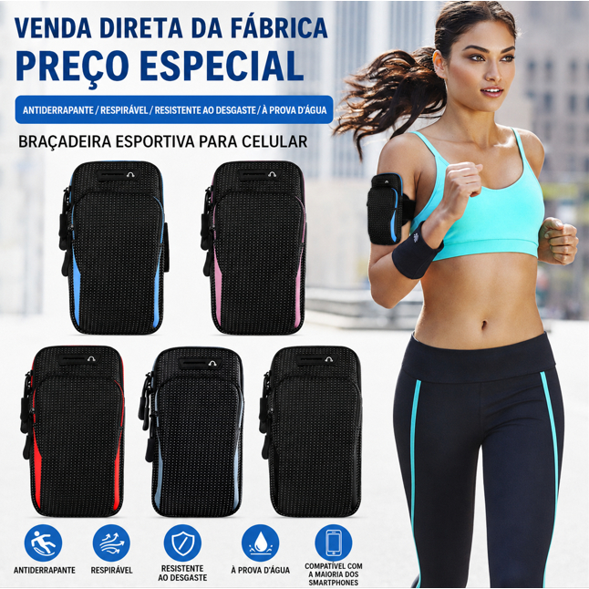 Bolsa De Braço Pochete Fitness Para Celular Masculino e Feminino--7501