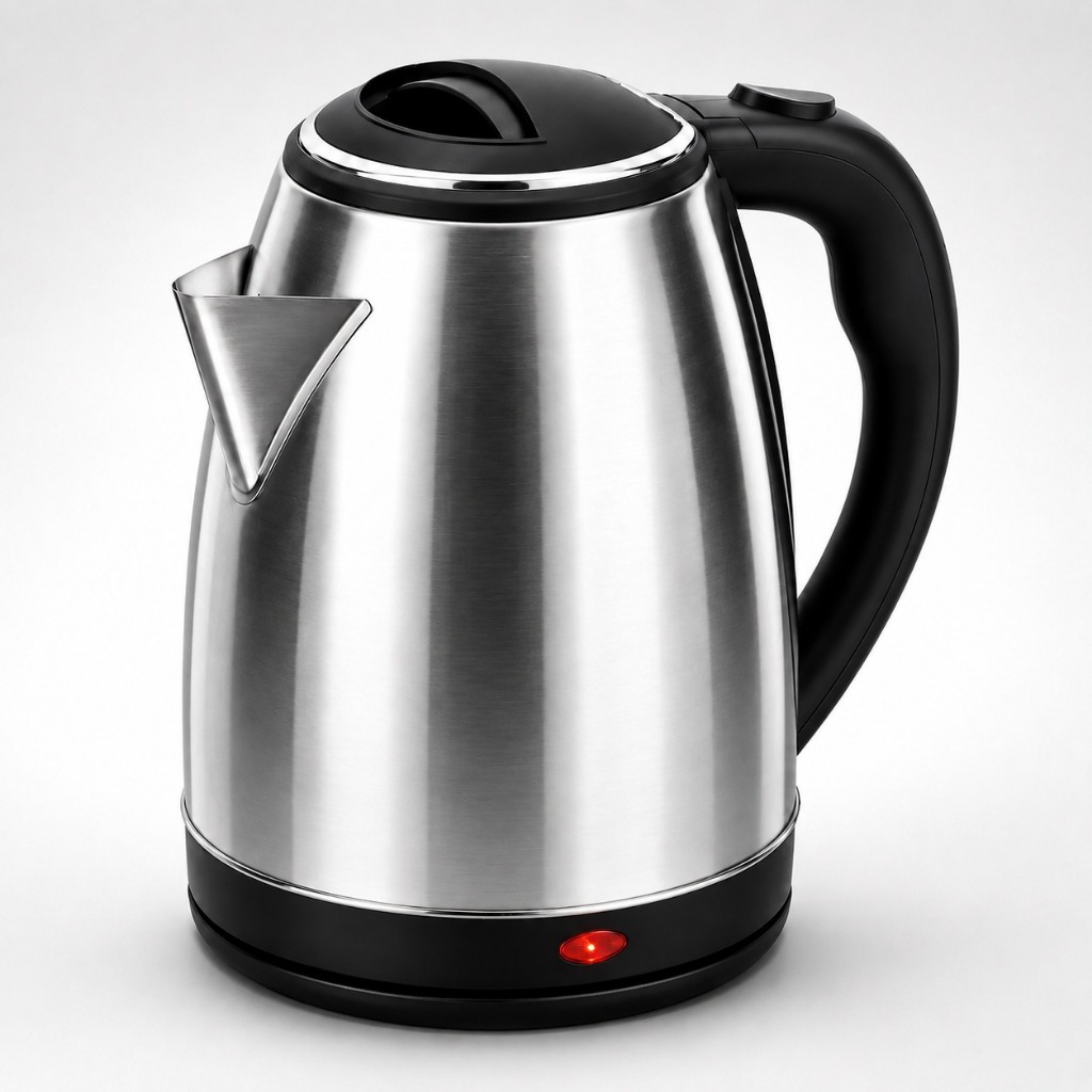 Chaleira Elétrica Inox 1.8 Litros 1000W Desligamento Automático 110v com Cabo Longo