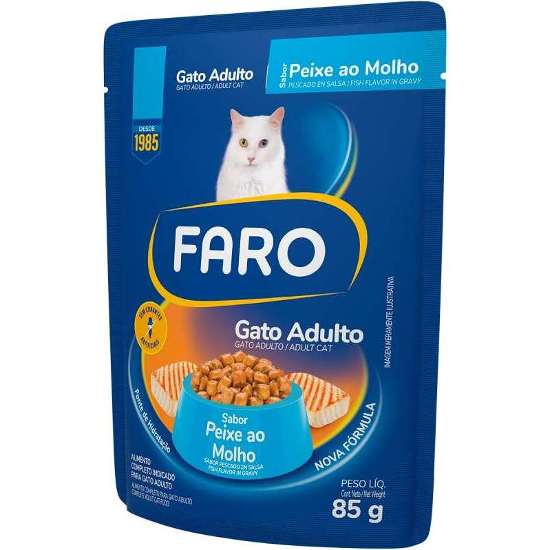 Petisco Sachê Faro Gato Peixe ao Molho - Caixa 18x85gr · foto 2