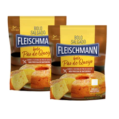 Kit 2un Fleischmann Mistura Para Bolo Tipo Pão De Queijo 310g