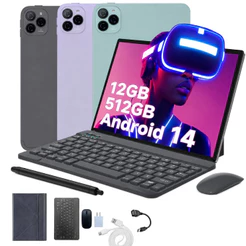 2026 Tablet GS Pad 10 PRO mouse teclado 12GB RAM 512GB ROM Android13 com case 10,1 polegadas câmera 32MP