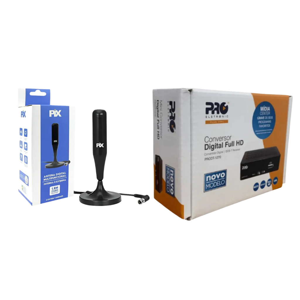 Kit Instalação para TV de Tubo com Conversor Digital e Antena Digital Casa Copa Do Mundo Televisão Apartamento