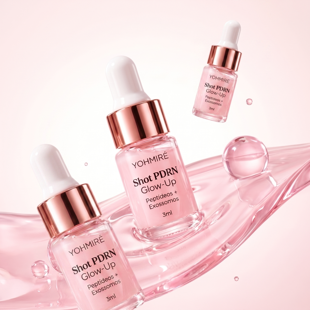Shot PDRN Glow-Up YOHMIRÉ | PDRN + 11 Peptídeos + Tecnologia Inspirada em Exossomos | 3 ml Sérum Facial