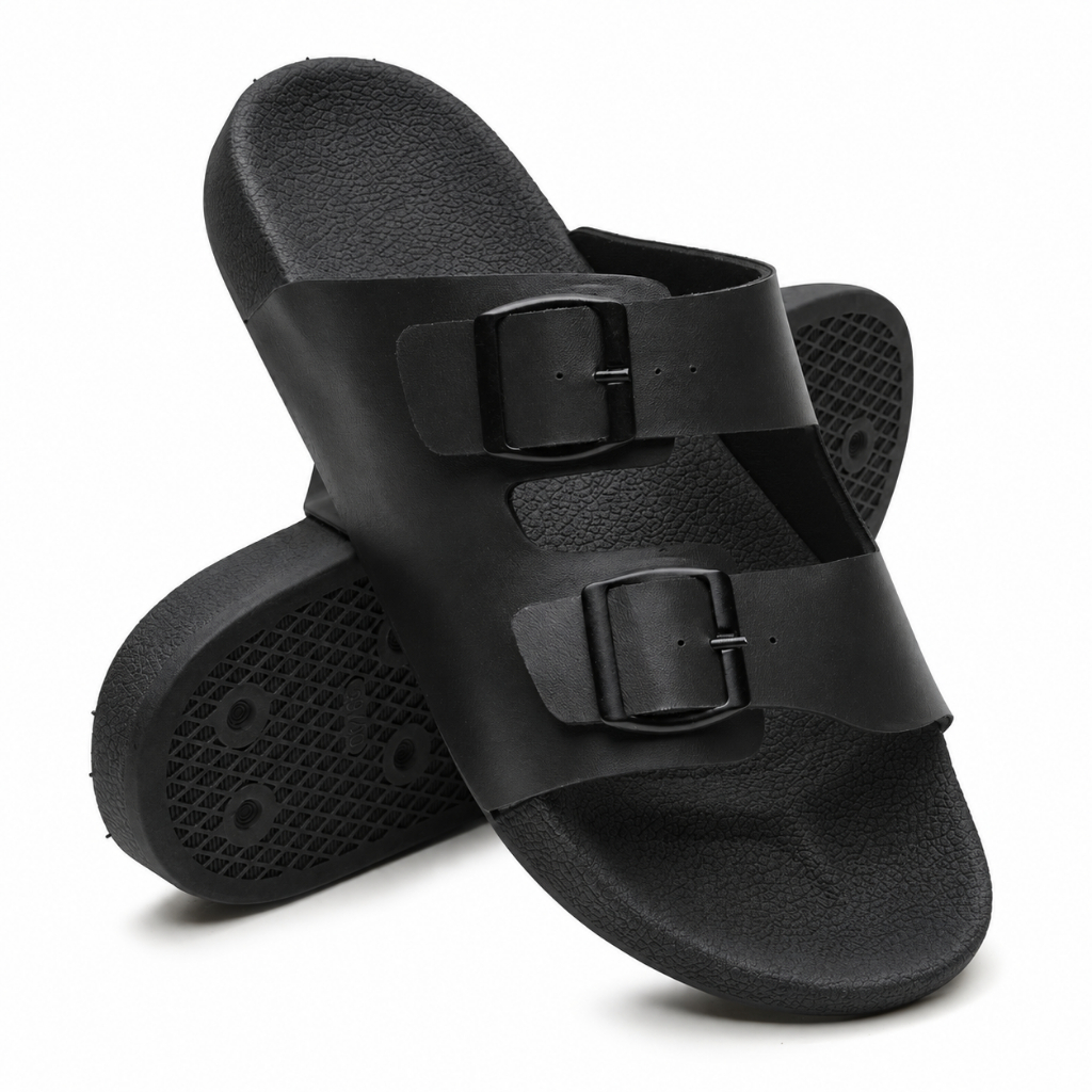 Sandália Masculino Birken Couro Ecológico Papete Leve Confortável Casual