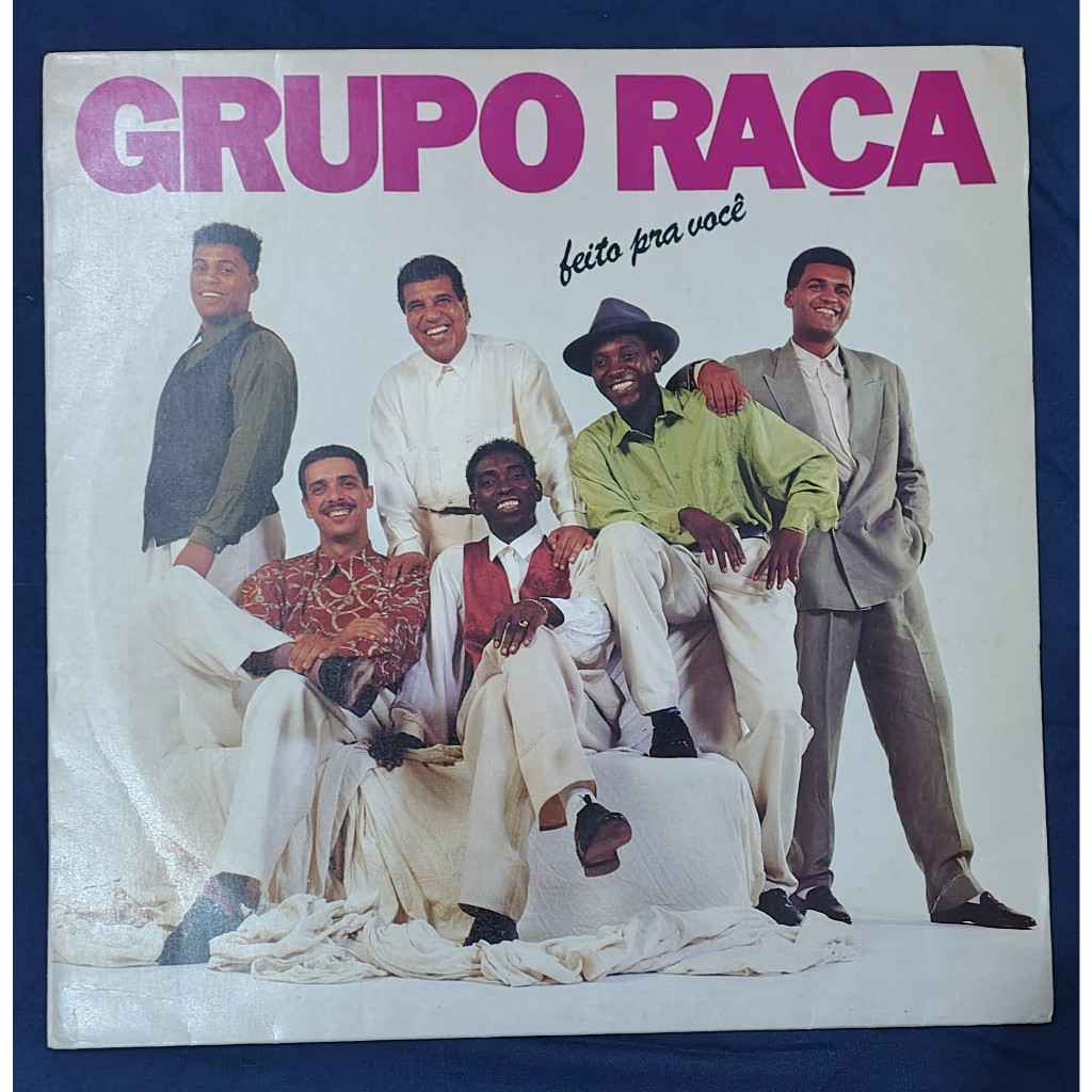 LP Grupo Raça - Feito Pra Você (1992) - Vinil Pagode 90 Original – O teu chamego - Vinil Original