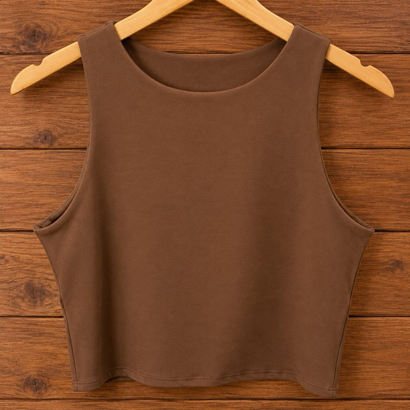 🔥 Cropped Regata Cavado Feminino Curto Básico