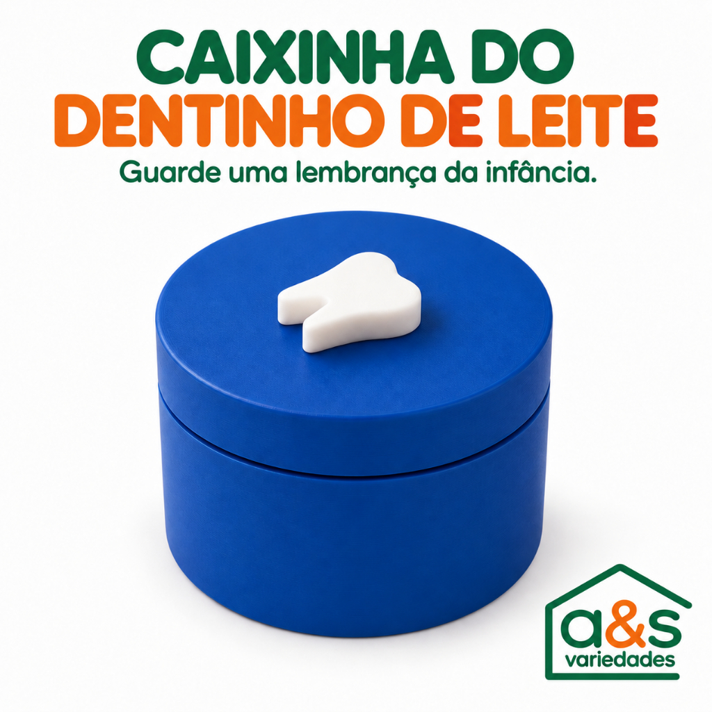 Caixinha Do Dentinho De Leite Infantil Porta Dente Lembrança Criança Com Tampa Encaixe Seguro
