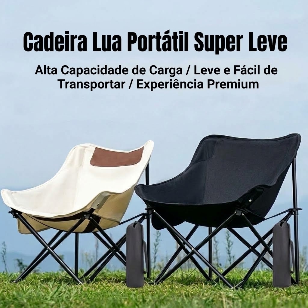 Cadeira Dobrável Portátil Cadeira de Praia e Lazer ao Ar Livre Adequada para Camping Pesca Praia e Jardim