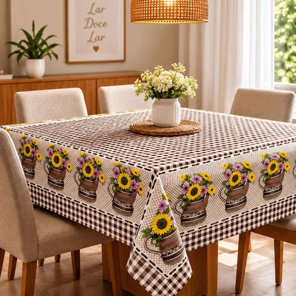 Toalha de Mesa Oxford Estampada 4 6 8 Lugares Estampa Digital Lavável Cozinha Jantar — imagem 2 de 2
