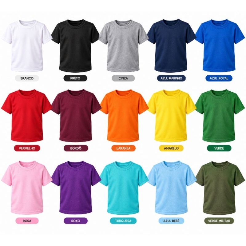 Camiseta Infantil Dry Fit Confortável