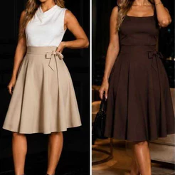 Saia Envelope Godê Midi com Cinto de Amarração Lateral – em Crepe