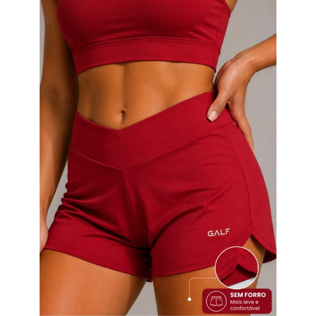 Short Fitness Feminino Beach Tennis  Cintura Alta, Não Transparente, Confortável, Academia, Corrida