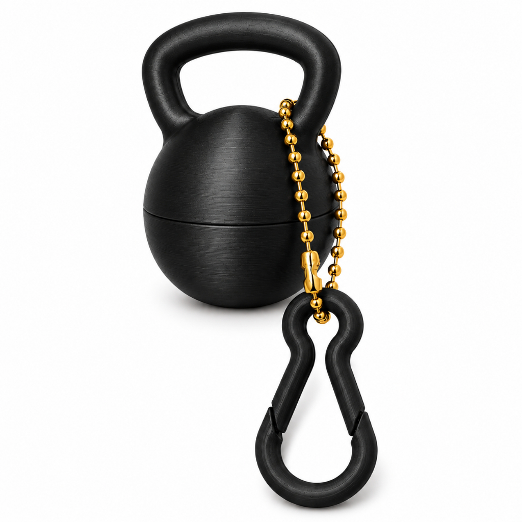 Chaveiro Kettlebell Fitness Porta Alianças Anéis Joias Academia com Mosquetão – Várias Cores