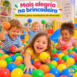 Bolinhas Para Piscina Infantil Criança Pet Pets Coloridas Resistente Não Amassa Kit