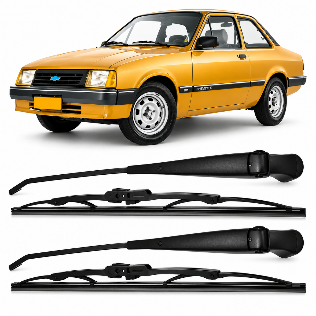 Par Braço Limpador Chevette 83 84 85 86 Até 1993 Com palheta