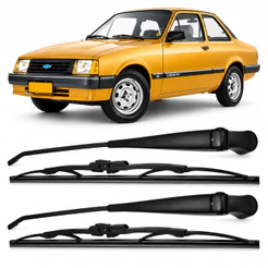 Par Braço Limpador Chevette 83 84 85 86 Até 1993 Com palheta