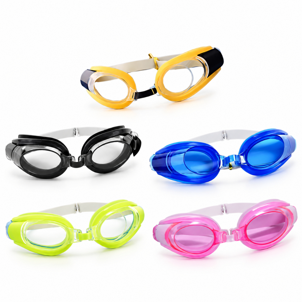 Kit Com 20 ou 30 Óculos de Natação Infantil Multicoloridos Com Protetor Ajustável Para Mergulho e Piscinas