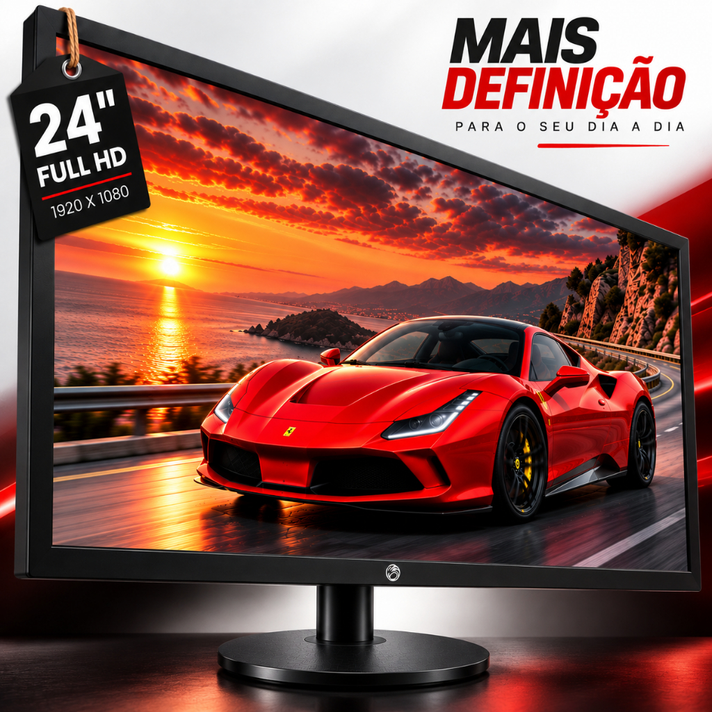 MONITOR 24 23 20 17 15.4 POLEGADAS FULL HD HD 75HZ HDMI VGA WIDESCREEN PC NOTEBOOK VESA
