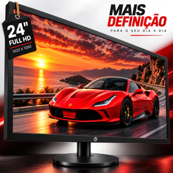 MONITOR 24 23 20 17 15.4 POLEGADAS FULL HD HD 75HZ HDMI VGA WIDESCREEN PC NOTEBOOK VESA
