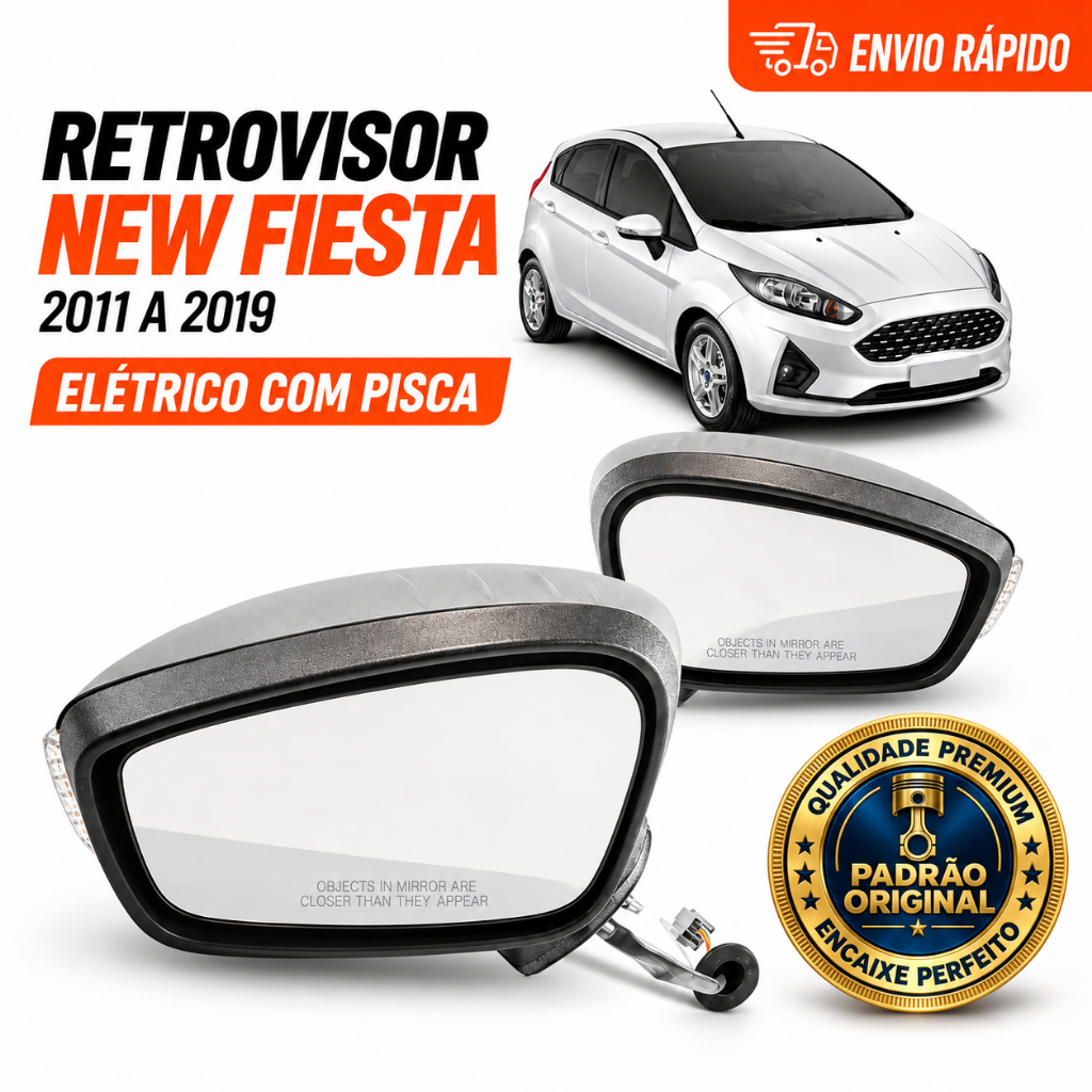 Retrovisor Ford New Fiesta 2011 A 2019 Eletrico Com Pisca