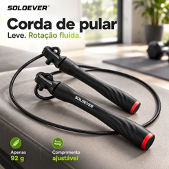 Corda de Pular Profissional Aço Alta Velocidade com Rolamento Ajustável para CrossFit Academia Fitness