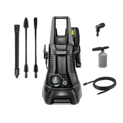 Lavadora de Alta Pressão Kärcher K2 Exclusive 1740psi 300L/h 1400w com Canhão de Espuma e Bico Articulado 360º