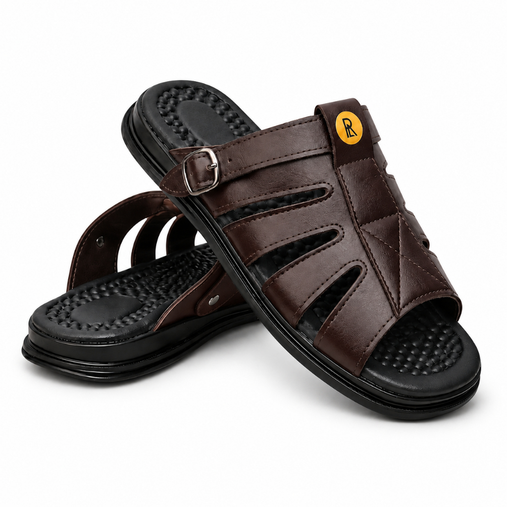 Sandália Franciscana Masculina Confortável com Fivela Ajustável Solado Antiderrapante Casual