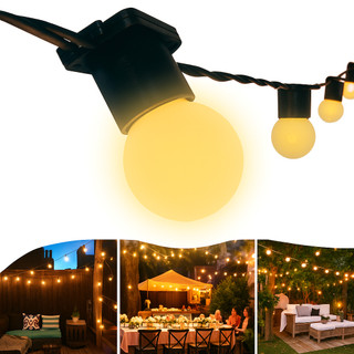 Varal de Luzes 10m Externo com Lâmpadas LED Inclusas Cordão Decorativo Área Externa Pode Chuva