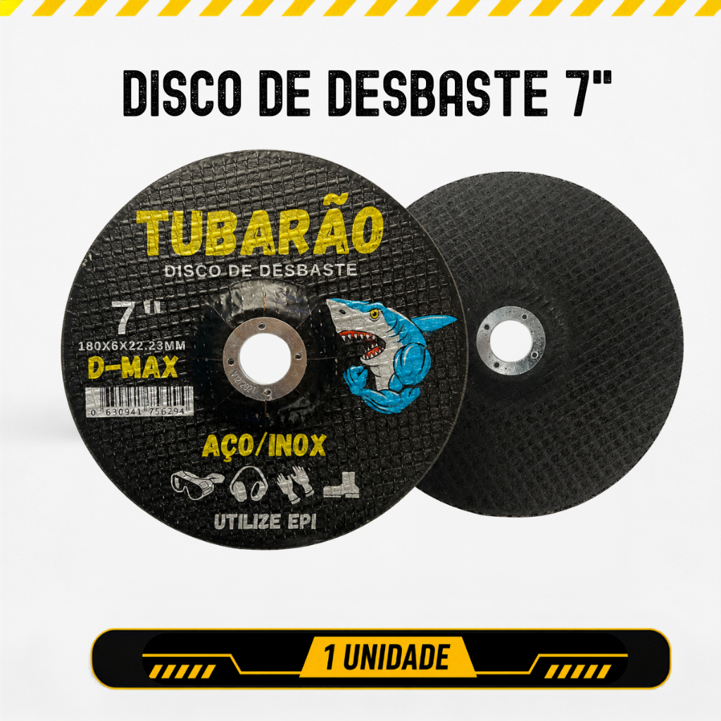 Disco de Desbaste 7" 180mm - Tubarão