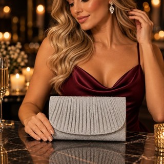 Bolsa Carteira Com Brilho Para Festa Casamento Festa Formatura Luxo Feminina