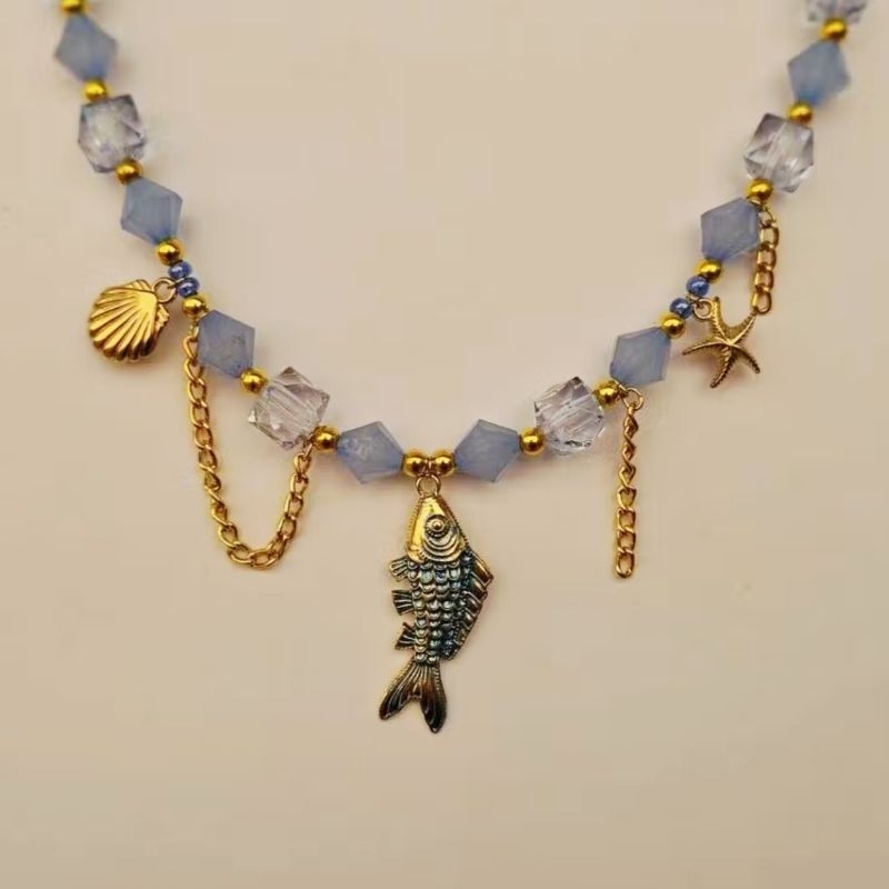 Colar Coastal com Pingentes Marinhos dourados | Elegância inspirada no Mar