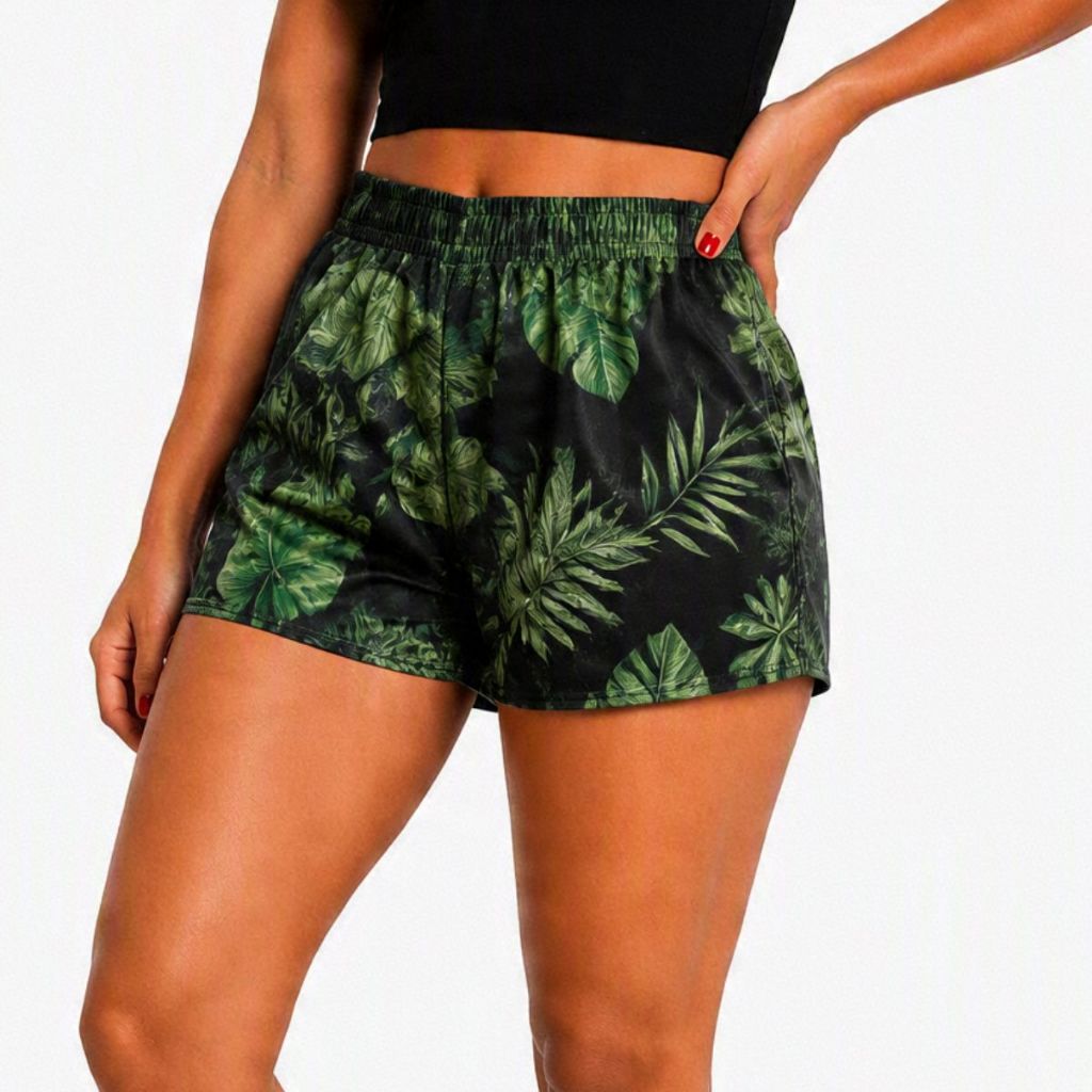 Short Tactel Feminino Estampado para Praia e Piscina