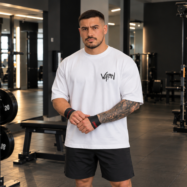 Camiseta Oversized Streetwear Masculina Academia 100% Algodao GS