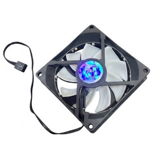 Cooler Fan 9cm para Computador PC Ventoinha Preta com Pás Translúcidas