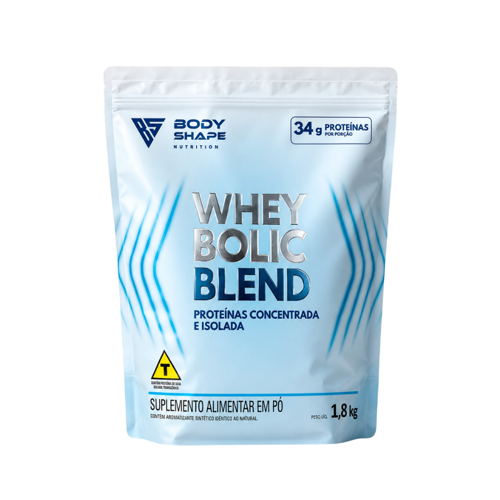 Whey Protein Bolic Body Shape 1.8kg Blend Concentrado e Hidrolisado de Proteina para Ganho de Massa Muscular no Treino