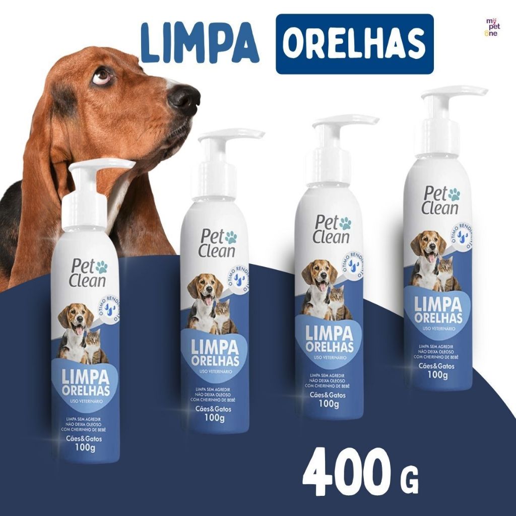 Kit 4 Limpa Orelha Pet Clean - 100g