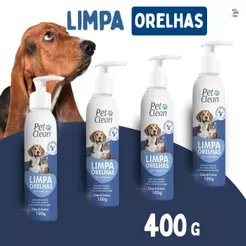Kit 4 Limpa Orelha Pet Clean - 100g